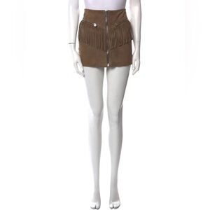 The kooples goat leather mini skirt